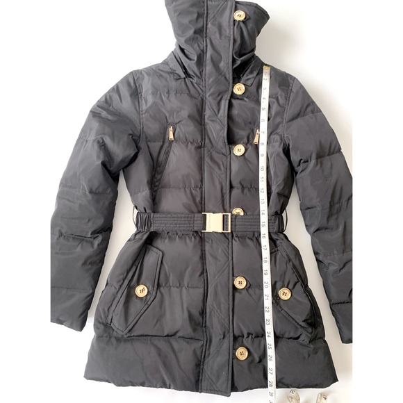 Michael Kors Puffer Parker Jacket Women Sz XS Black Down Fill High Neck Snow Ski - Picture 6 of 11